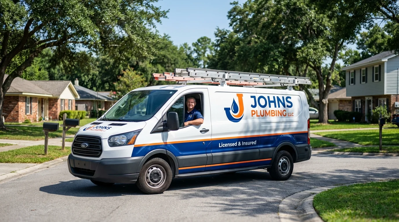 Johns Plumbing LLC service van in Wood River, NE