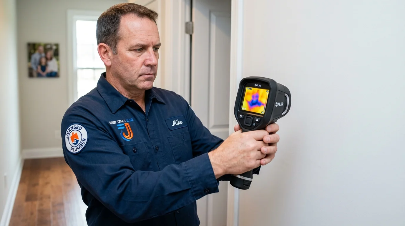Thermal imaging leak detection by Johns Plumbing LLC in Wood River